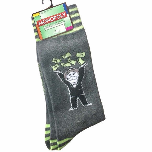 Planet Sox Other - Monopoly Banker Socks Fits shoe size 6-12